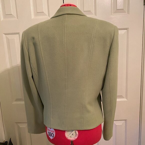 Burberry Cashmere Jacket Womens size 12 - Green - Picture 3 of 10